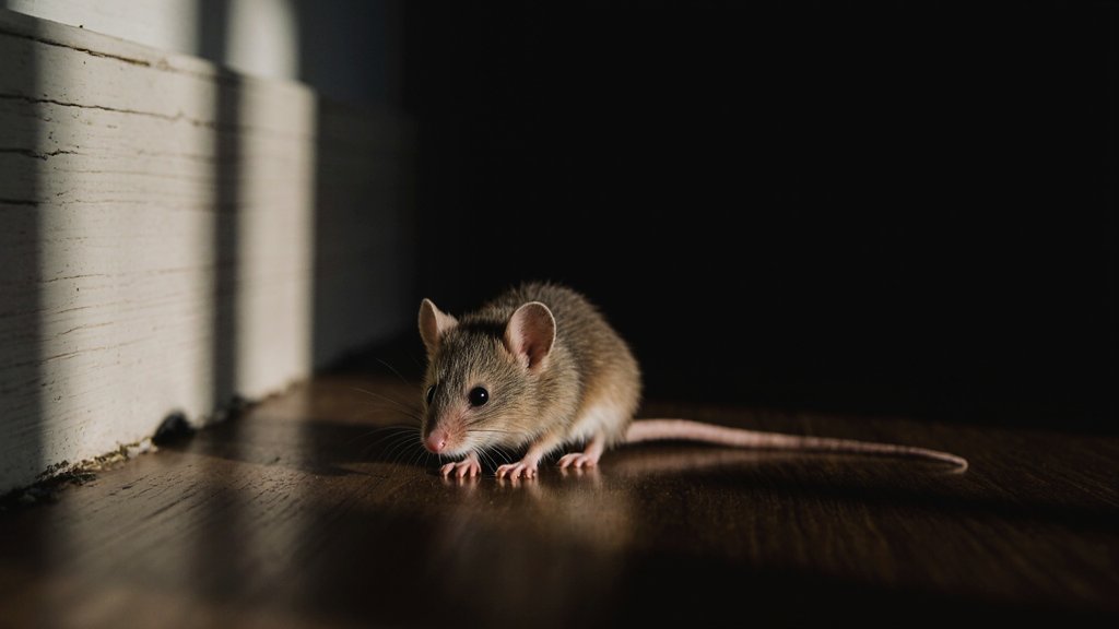 Mouse near baseboard